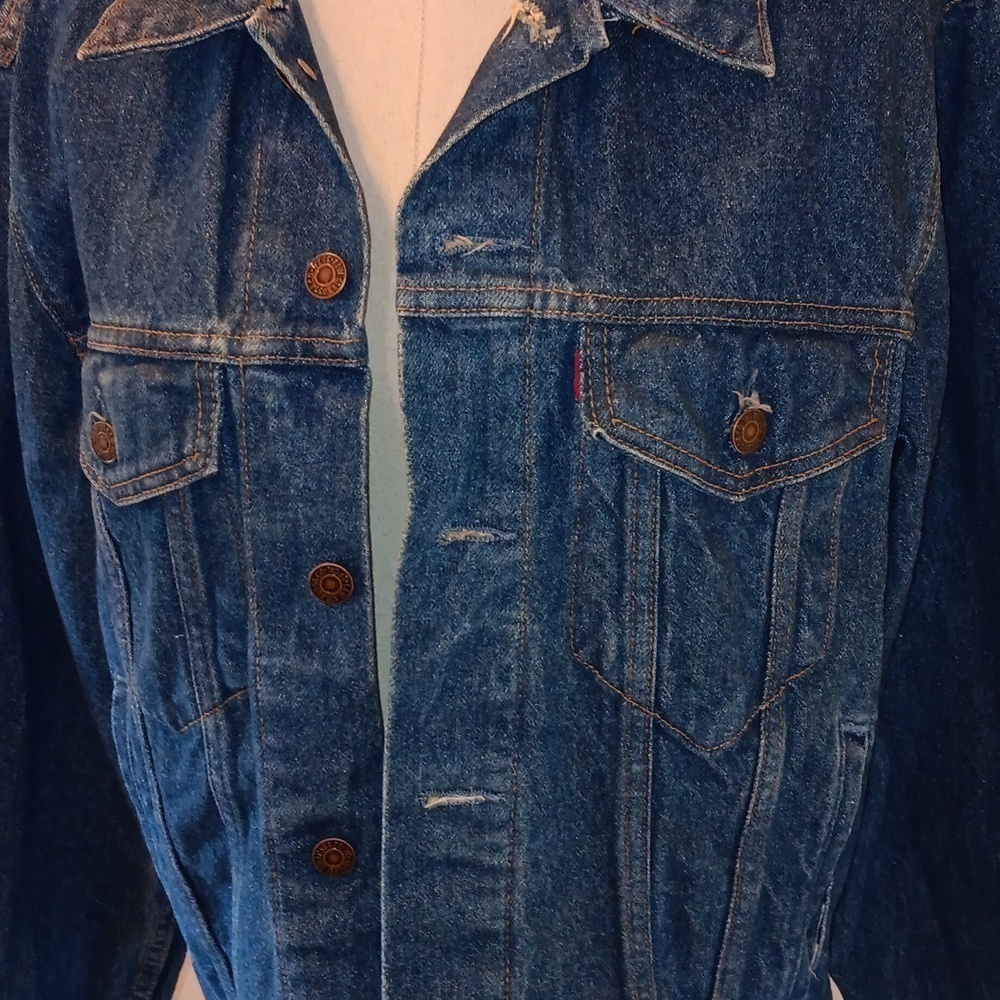 Vintage 1990s Y2K Levi's denim jean jacket sz 40 - Picture 2 of 6